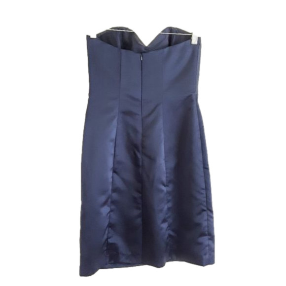 2/$35 SALE DAVID'S Bridal Short Strapless Dress (Approx Size 6-8) Rich Dark Blue - Picture 4 of 9
